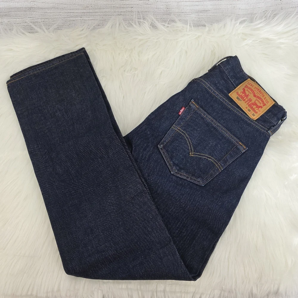 Levi's 501 Original Shrink-to-fit Men's Dark Wash Straight Leg Jeans